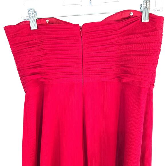 David's Bridal Women's Red 10 Semi Formal Dress Cocktail Party Junior Prom - Picture 6 of 8